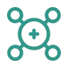 ERP system integration icon for synchronized production and inventory data