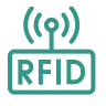 RFID tunnel integration icon for automated garment scanning and traceability