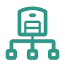 Warehouse automation integration icon for live stock movement and smart inventory control